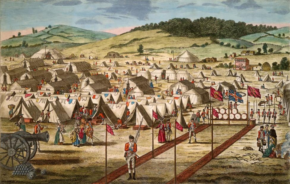 Британский лагерь у Фрименс Фарм, 1777 