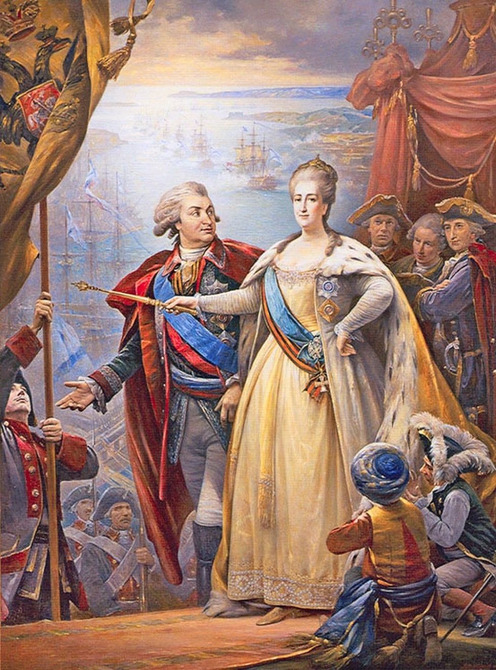 Императрица Екатерина II и князь Григорий Потемкин 