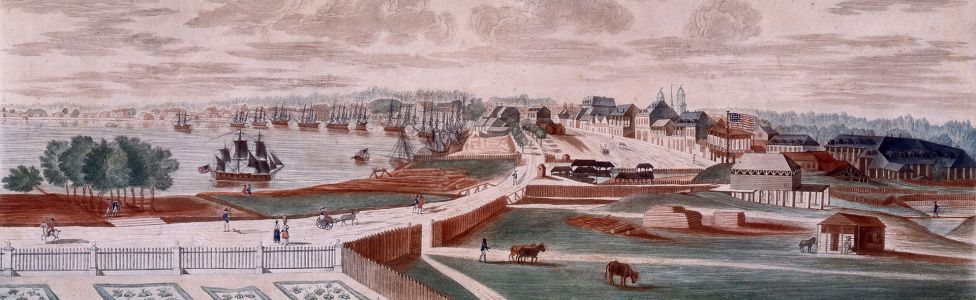 Новый Орлеан, 1803 год. Примерно так же он выглядел во времена испанского правления в 1770-е 