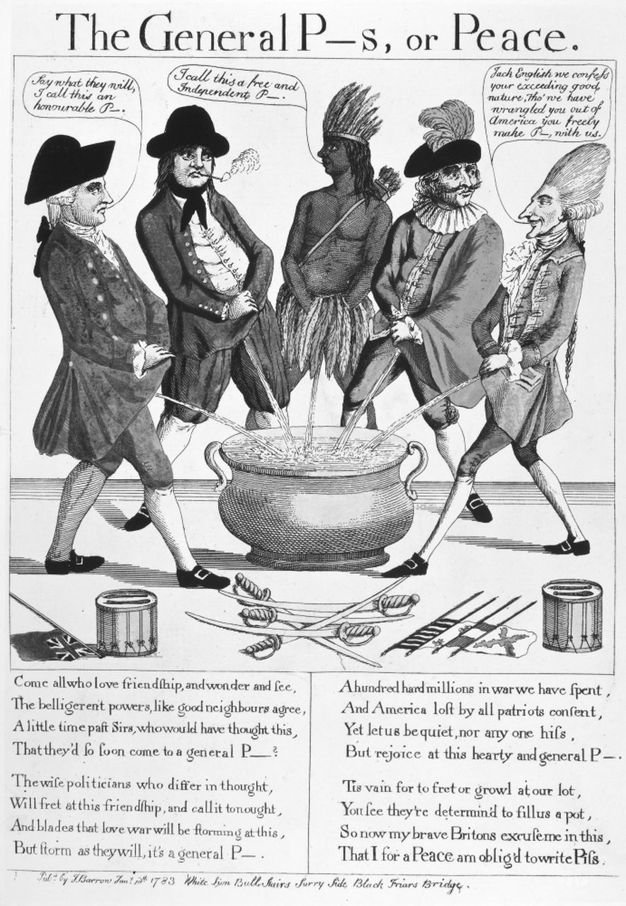 Карикатура «Парижский мир», 1783 год 