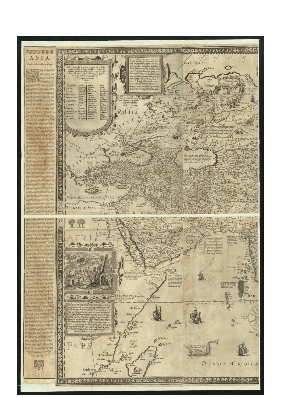 Карта из «Нового описания Азии» Д. Келлера. Антверпен, 1590 г.