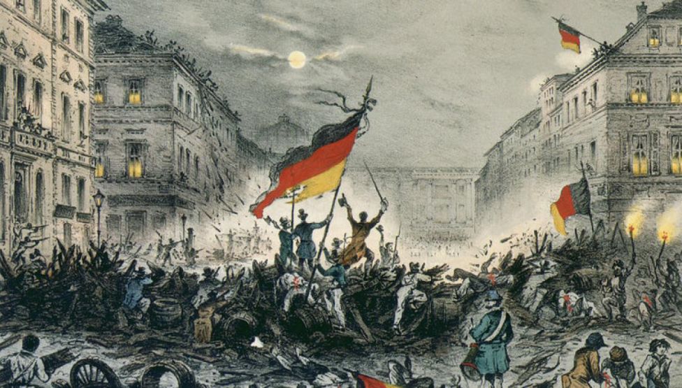 Баррикада на Александерплатц, март 1848 года