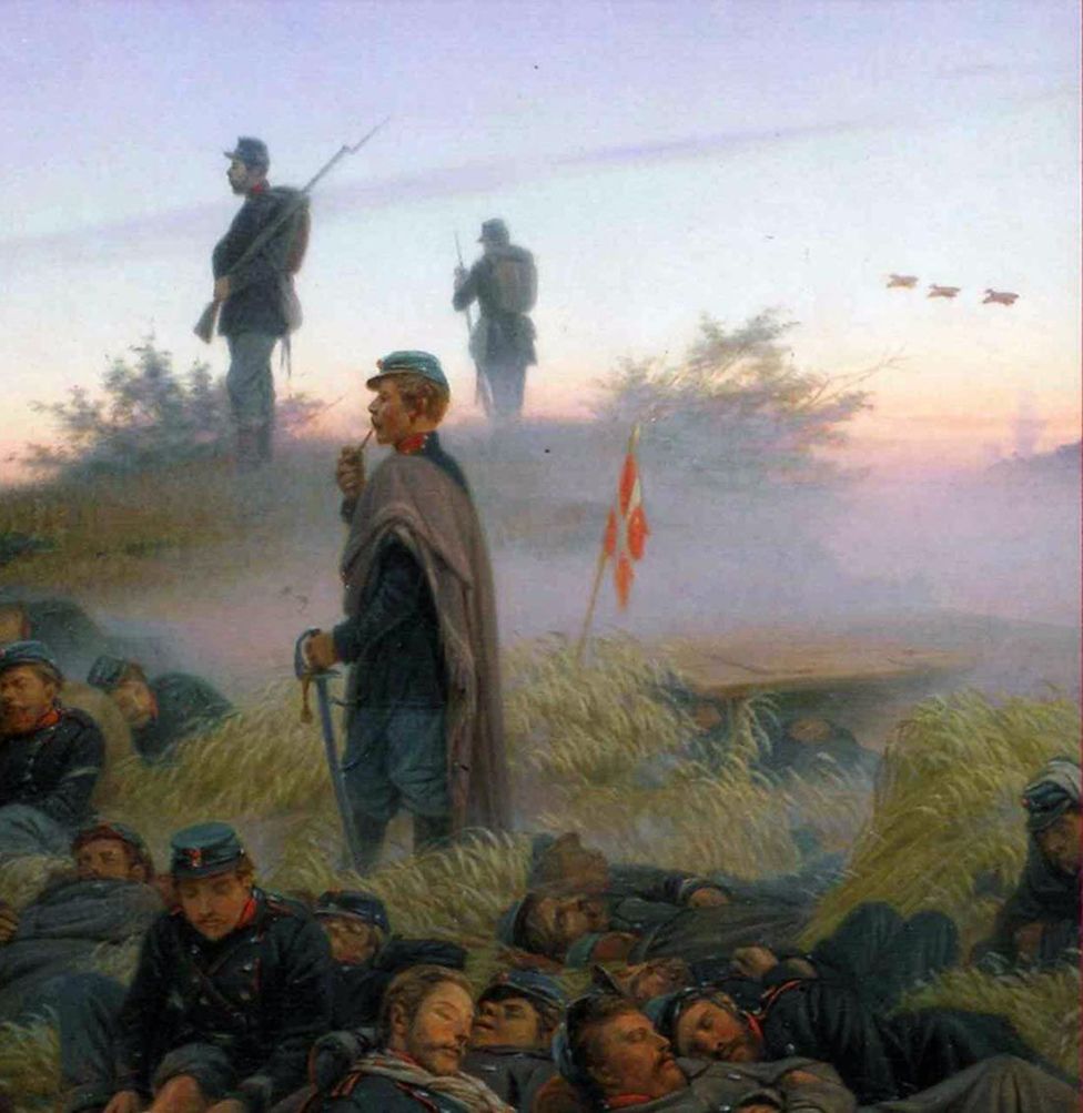 Датские солдаты на привале, первая Шлезвигская война, 1848 год