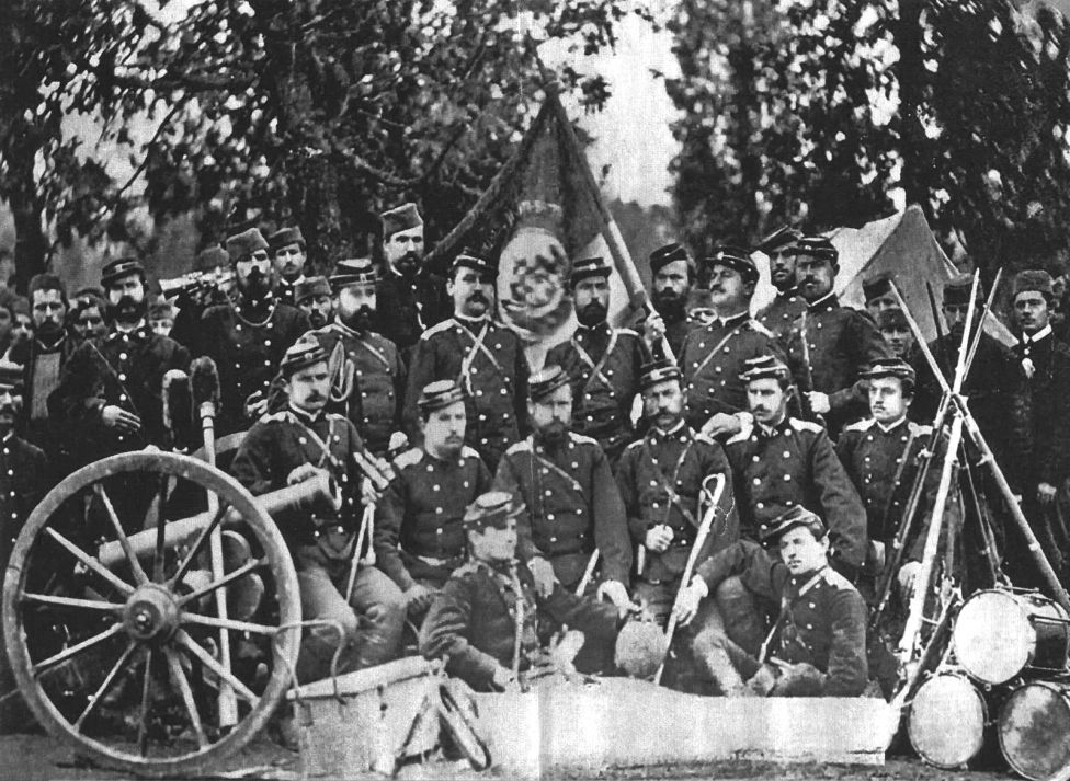 Солдаты сербской армии, 1876 год