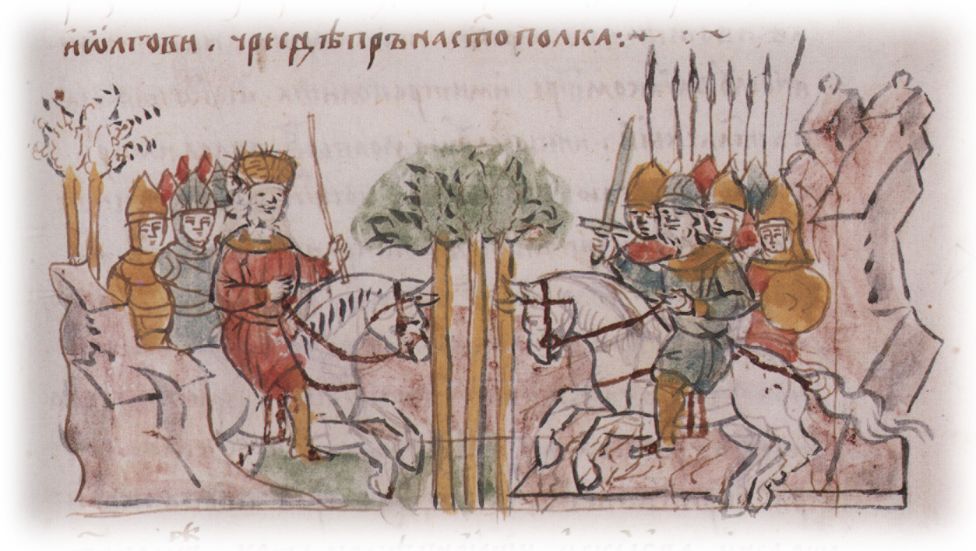 Встреча Владимира Всеволодовича Мономаха (Переяславского) с отрядами князей Давыда Святославича Черниговского и Олега Святославича Муромского для совета о совместных действиях против Давыда Игоревича Волынского и Святополка Изяславича Киевского.