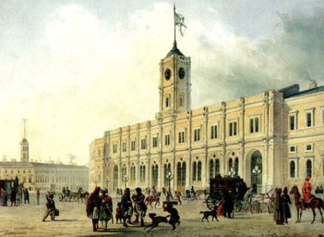 Санкт-Петербургская пассажирская станция. А. Петцольт. 1851 г.