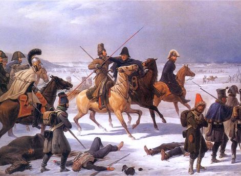 Я.Суходольский. 1844 год. Отход французов из Москвы. Национальный музей Кракова