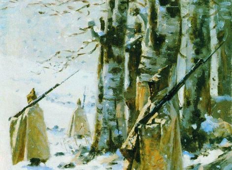 Пикет на Балканах. В.Верещагин. Около 1878 года