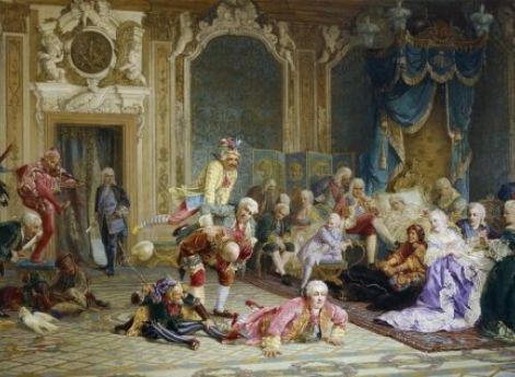Шуты при дворе императрицы Анны Иоановны. В. Якоби. 1872 год