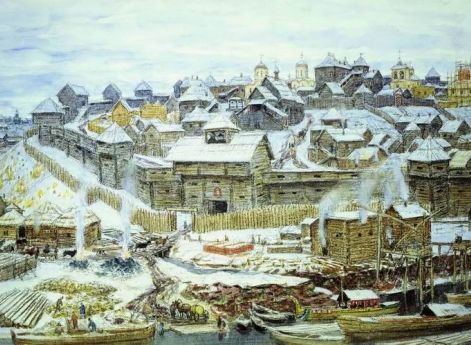 Московский Кремль при Иване Калите. А.М. Васнецов. 1921 год