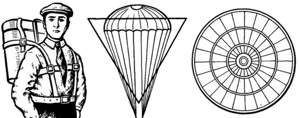 Парашют Г.Е. Котельникова РК-1 образца 1911 г. (по чертежам Котельникова)