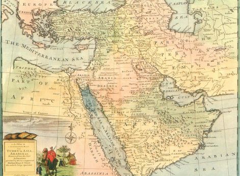 Карта стран Ближнего Востока. Э.Боуэн. Примерно 1744-1752