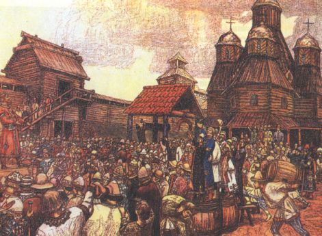 Вече во Пскове. В. М. Васнецов. XIX век