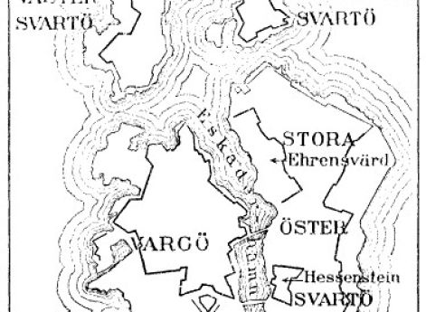 Карта крепости Свеаборг, 1790-е годы