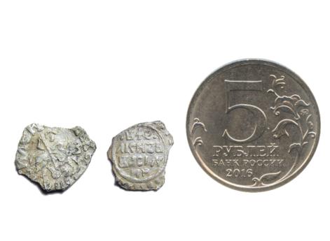 Деньга Василия Темного, 0,38 гр серебра,  1435-1454 гг.