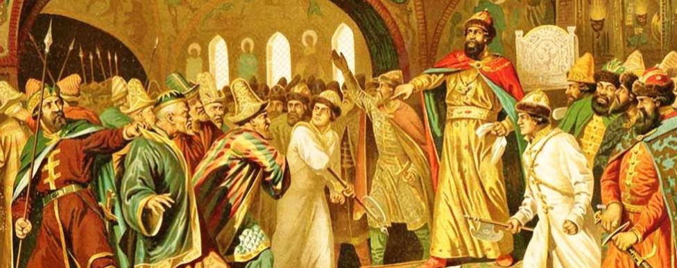 Иван III разрывает грамоту хана Ахмата