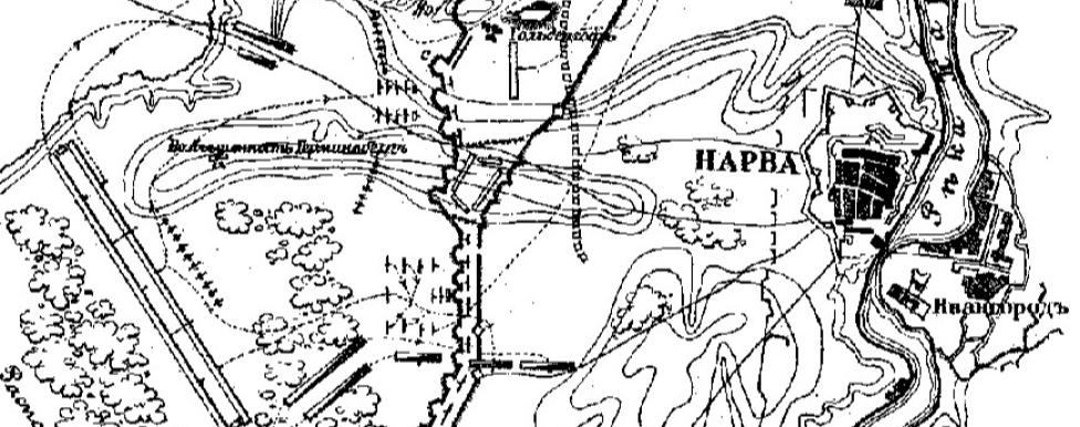 План Сражения под Нарвой 1700 г.
