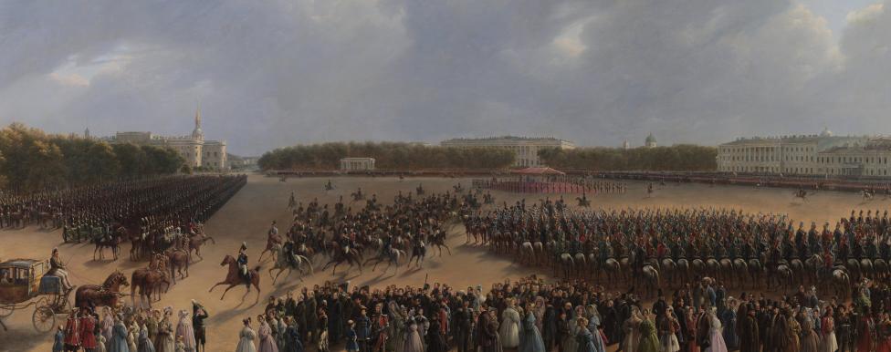 Парад по случаю окончания военных действий в Царстве Польском 6 октября 1831 года на Царицыном лугу в Петербурге