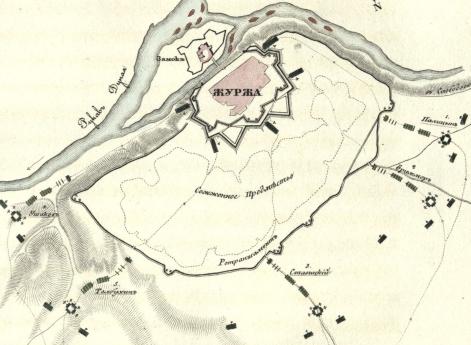 План штурма Журжи, 24 марта 1809 г.