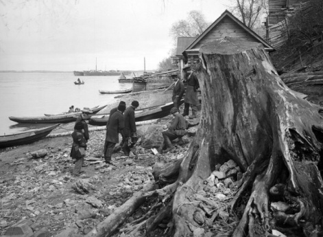 Вид на Печерскую слободу у реки Волги. Нижний Новгород.