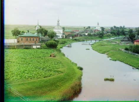 Суздаль. 1912. Вид Суздаля по реке Каменке.