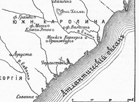 Район военных действий 1781 года в Южной Каролине