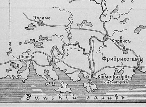 Район боевых действий у селенья Корпис в русско-шведскую войну