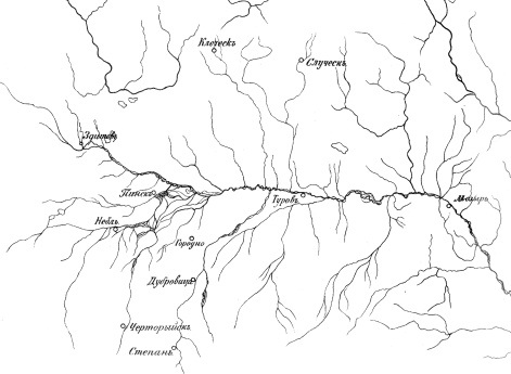 Бассейн реки Припети и населенные пункты, упоминаемые по источникам XI-XIII веков