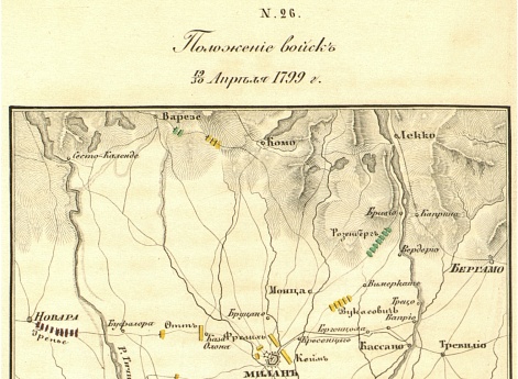 Положение войск 19 апреля 1799 года