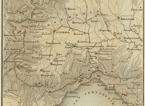 Положение войск в северной Италии 9 августа 1799 года