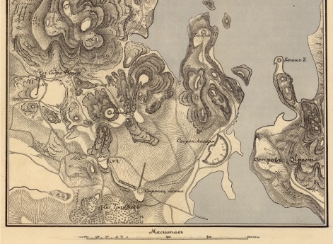 Укрепления Бомарзунда с показанием осадных работ союзников в 1854 году