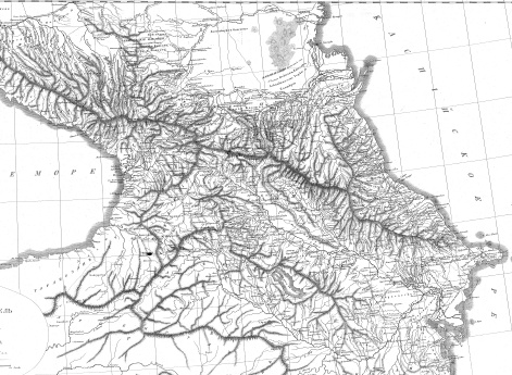 Карта Кавказских земель с частью Великой Армении, изданная  Семеном Брониевским