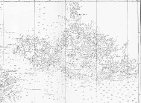 Карта Абоско-Аландских шхер.