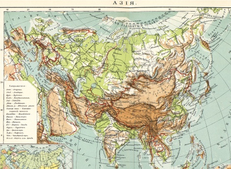 Карта Азии.