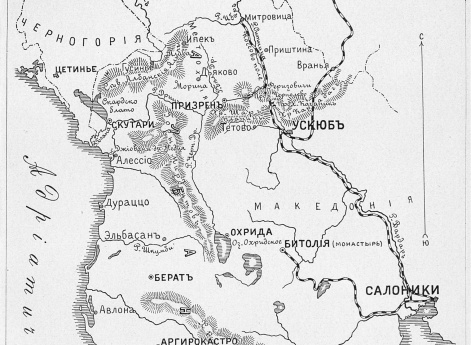 Карта Албании.