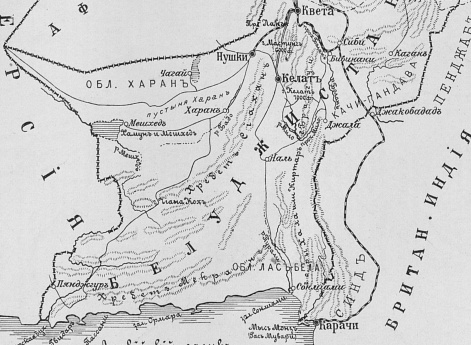 Карта Белуджистана