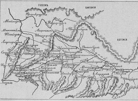Театр военных действий Ульмского периода кампании Бонапарте 1805г.