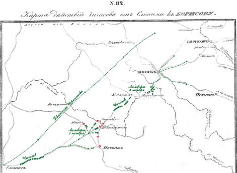 Действия Чичагова от Слонима к Борисову