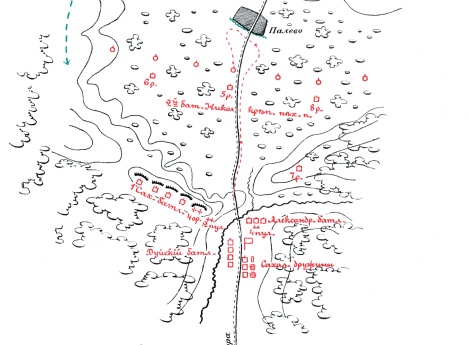Кроки окрестностей Палево и дело у Палево вечером 14 июля