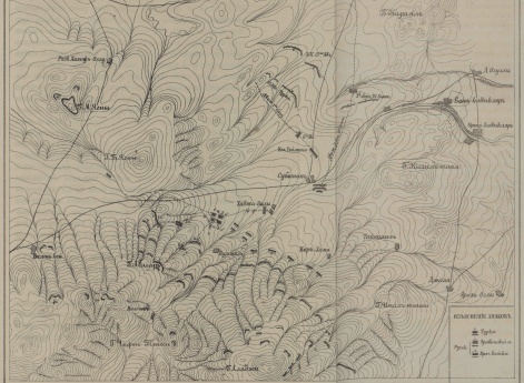 План Турецкой позиции на Аладже и Авлиаре в 1877 году