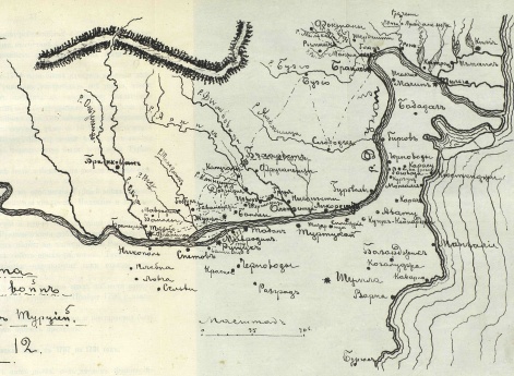 Карта театра войны России с Турцией