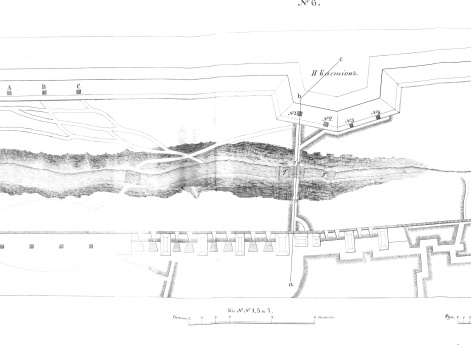 Крепость Варна. План перехода через ров II бастиона. №6