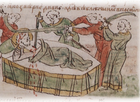 Нападение на Андрея Юрьевича Боголюбекого заговорщиков Кучковичей.