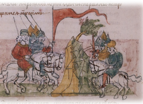 Встреча около Вьяхана полков Юрия Владимировича Долгорукого (Ростовского) с дружинами Святослава Ольговича Новгород-Северского и Святослава Всеволодовича Бужского (?).