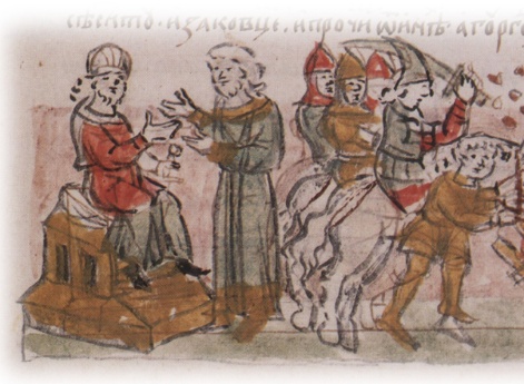 Повеление Святополка Изяславича Киевского о строительстве нового юрода и о размещении в нем юрьев-цсв; сожжение половцами опустевшего Юрьева.