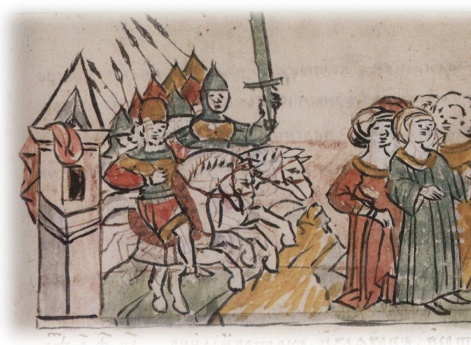 Приход Владимира Всеволодовича Мономаха (Черниговского) в Луцк; отправка матери и жены Ярополка Изяславича Волынского — Гертруды и Ирины — в Киев.