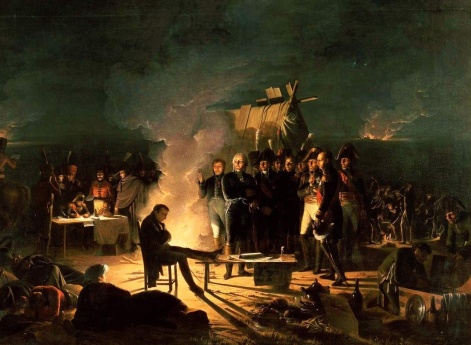 Бивуак Наполеона в ночь на второй день битвы при Ваграме