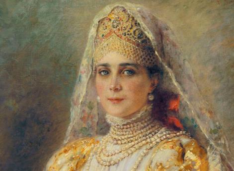 Портрет княгини Зинаиды Николаевны Юсуповой в русском костюме