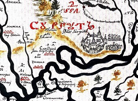 Чертеж земли Сургутского города