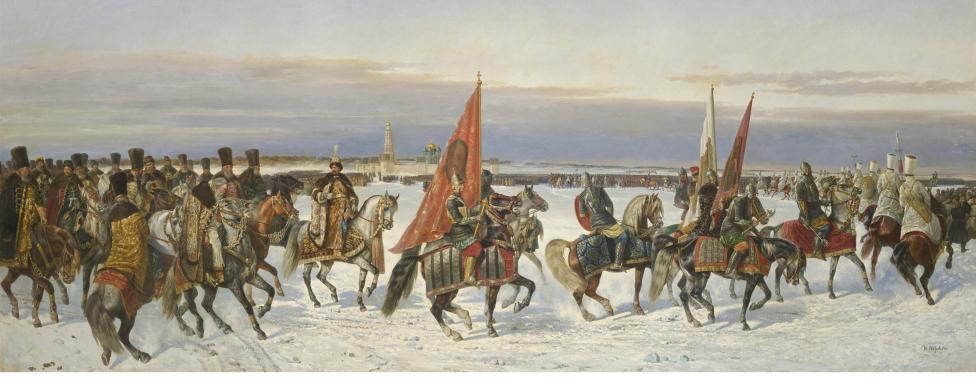 Выезд царя Алексея Михайловича на смотр войск в 1664 году